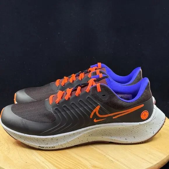 Nike Air Zoom Pegasus 38 Shield Men's Size 10 Shoes Black Orange DC4073-003